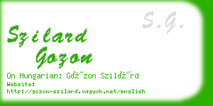 szilard gozon business card